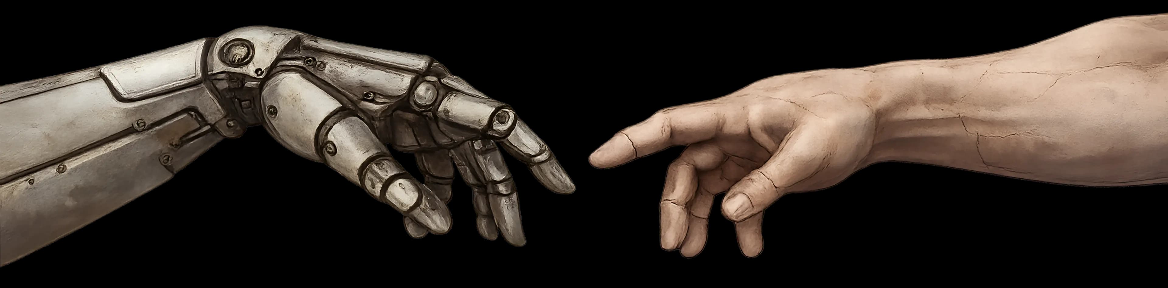 Human hand reaching